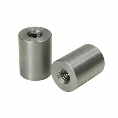 1/4"-20 Straight Bung, Short. 1/2" long x 3/4" OD –Great for fabricating and mounting just about anything that needs a 1/4"-20 fastener - Mild Steel - Made In The USA - 158619