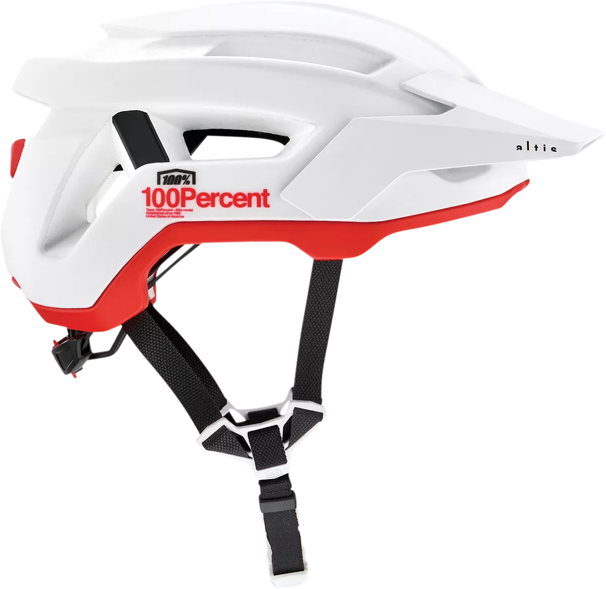 100% Altis Helmet White XS/S - Advanced Safety and Ventilation with Smartshock? System