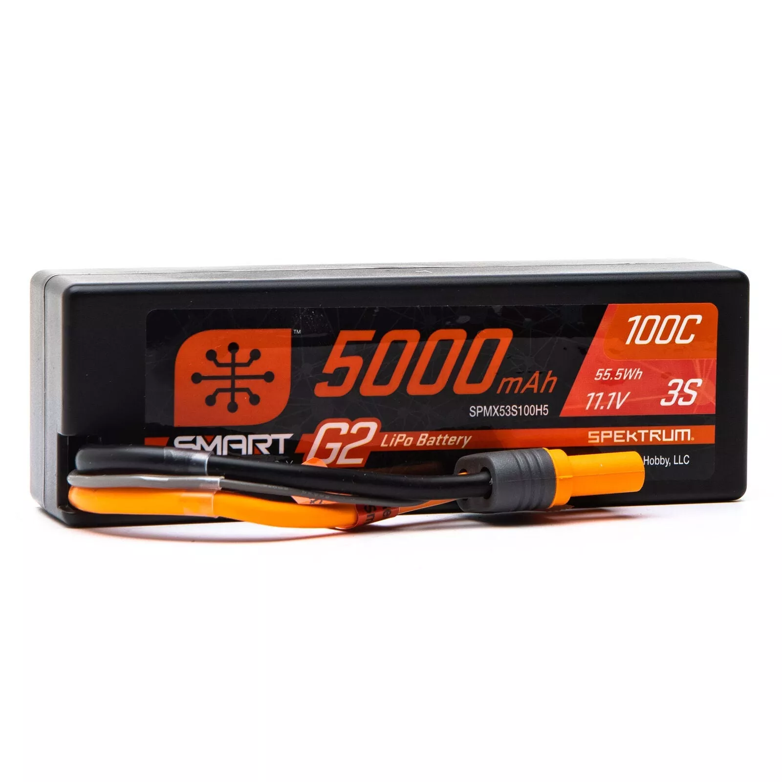 11.1V 5000mAh 3S 100C Smart G2 Hardcase LiPo Battery: IC5 - SPMX53S100H5