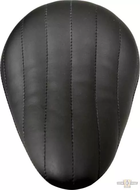 13" Eliminator Tuck n Roll Vertical Solo Seat Black Vinyl For Harley-Davidson