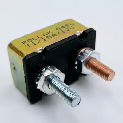 15 Amp Single-Pole Metal Circuit Breaker with Auto-Reset for 1970-1999 Harley Sportster & Big Twin FX/FL: Tour Glide, Electra Glide, Road King, Softail, Dyna, FXR - Replaces HD# 74589-73 - MADE IN USA