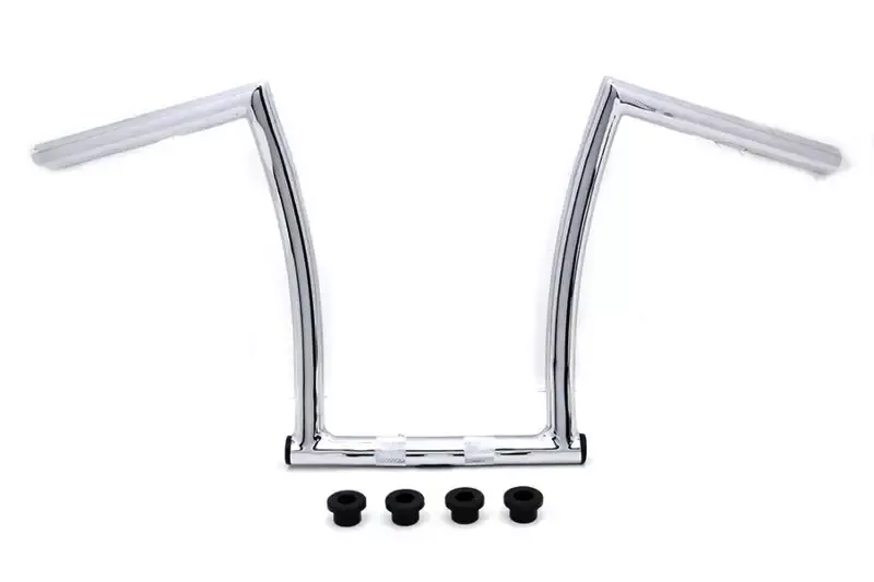 17 Chrome ChiZeled Z-Bar Handlebar with Indents