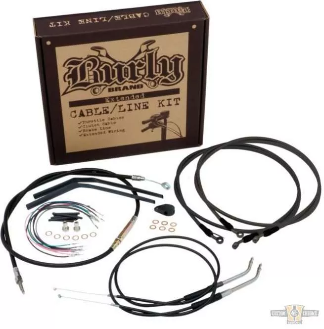 18" Gorilla Bar Cable Kit Black Vinyl Cruise Control Non-ABS For Harley-Davidson