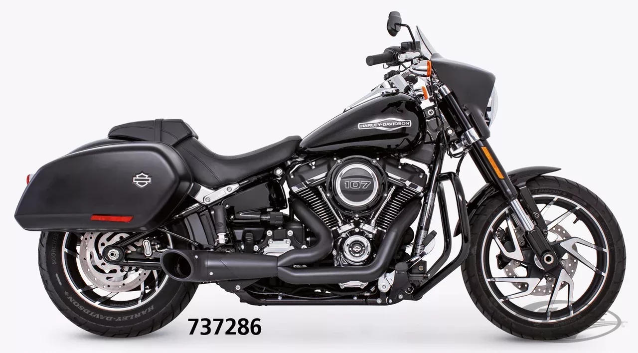 2-1 TURNOUT ST18-up Pitch Black For Harley-Davidson