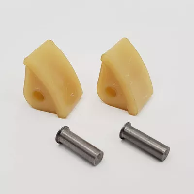 (2) PACK - American Motorcycle Hardware Cam Chain Tensioner Shoe/Pad Kit with Pin for 1999-2006 Harley Twin Cam Engine – Works with Inner or Outer Tensioners – SOLD IN A PACK OF (2) – Made of High Performance Polymide Stanyl – Made in the USA