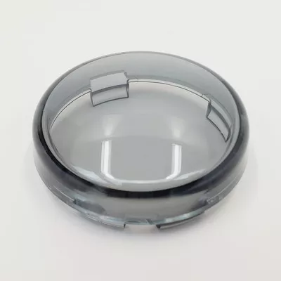 (2) PACK - Smoked Bullet Turn Signal Lens for Harley Models - 2-3/8" Diameter POLYCARBONATE Lens for LEFT or RIGHT Side