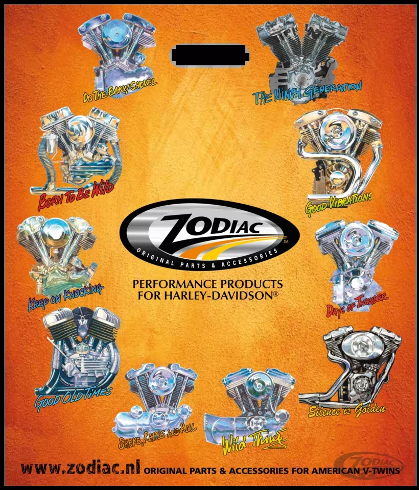 25pc Zodiac plastic shopping bags For Harley-Davidson