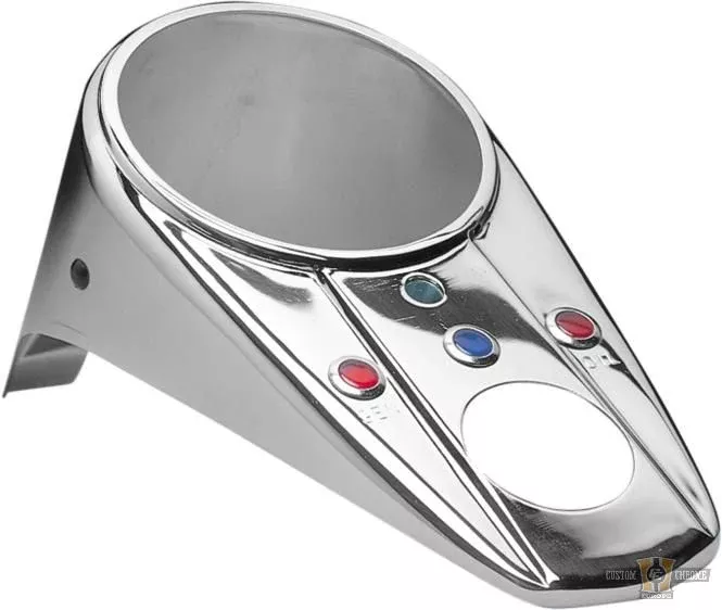 3-Light Style Dash Replacement Cover Chrome For Harley-Davidson