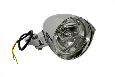 4-1/2 Round Chrome Billet Headlamp