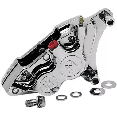 4-Pin Brake Caliper 137X4B. Bolt-on, 11.5" Front Right. Chrome For Harley-Davidson