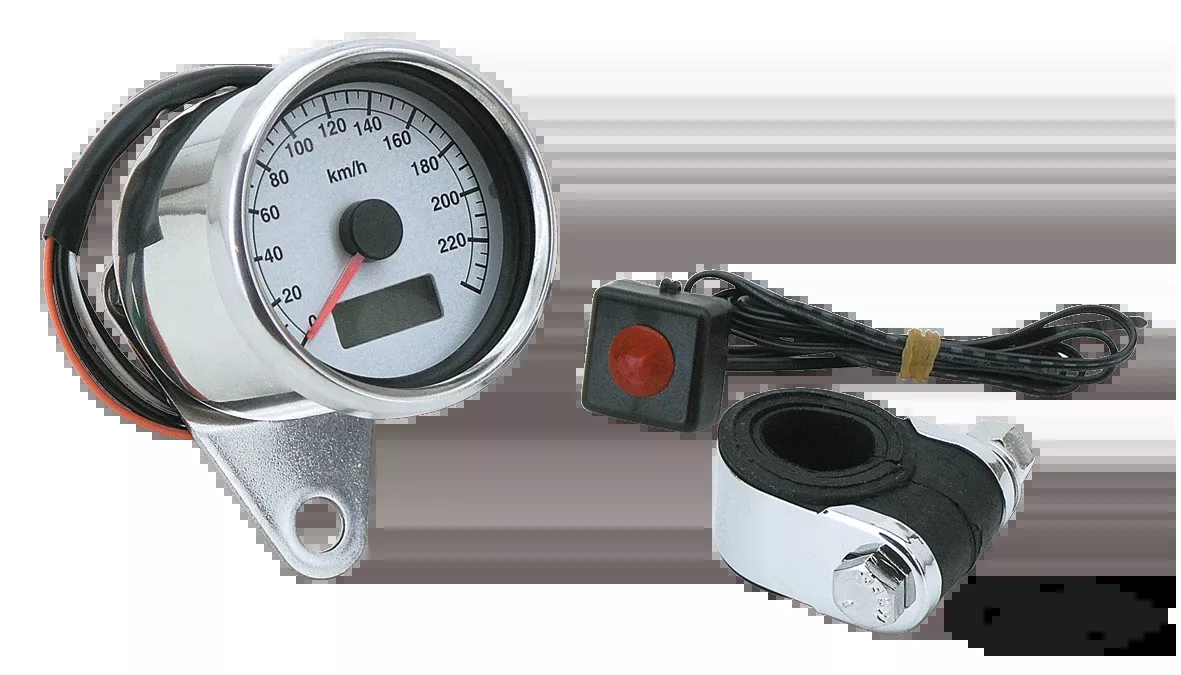 60mm Mini Electric Speedometer with White Dial 9 for Harley-Davidson