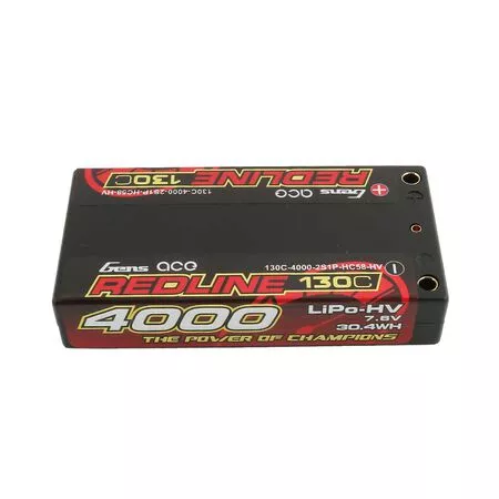 7.6V 4000mAh 2S 130C LiPo: 4.0mm Bullet
