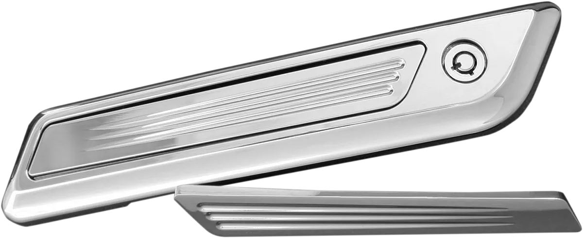 ACCUTRONIX Chrome Saddlebag Latch Insert BLI14-SBC - 6061 T-6 Billet Aluminum Replacement