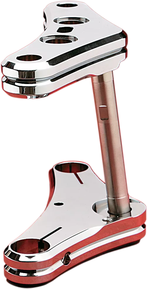 ACCUTRONIX TWR741-EC Triple Tree for 41mm Forks - Chrome Finish - 7? Rake - Elite Radius Groove