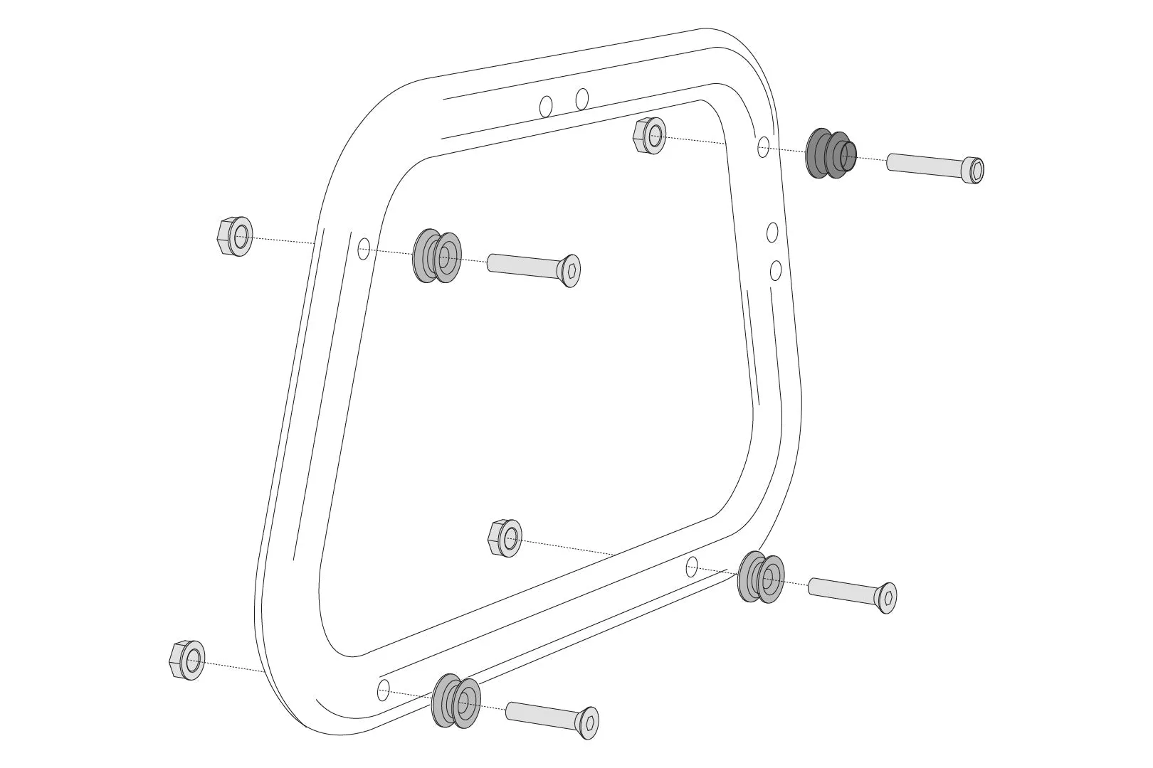 Adapter kit for EVO carrier - 2 pcs. For AERO ABS side cases.