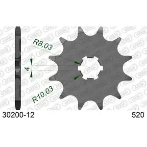 AfamFront steel motorcycle sprocket 520 12 dents