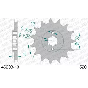 AfamFront steel motorcycle sprocket 520 13 dents