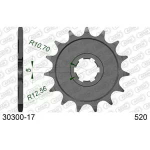 AfamFront steel motorcycle sprocket 520 17 dents