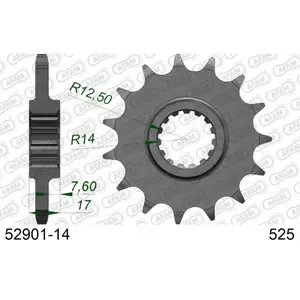 AfamFront steel motorcycle sprocket 525 14 dents