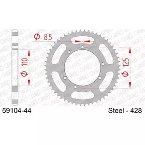 AfamRear steel motorcycle sprocket 428 44 dents