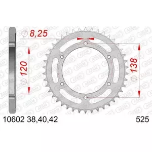 AfamSteel motorcycle crown 525 10602
