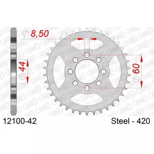 AfamSteel sprocket 420 42 dents