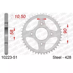 AfamSteel sprocket 428 51 dents