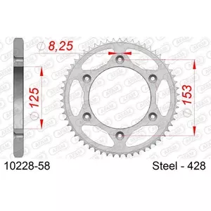 AfamSteel sprocket 428 58 dents