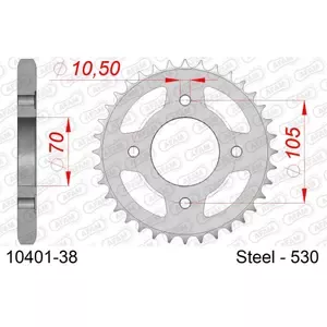 AfamSteel sprocket 530 38 dents