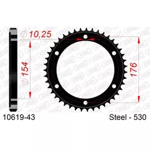 AfamSteel sprocket 530 43 dents