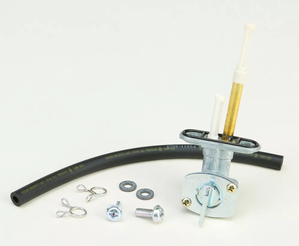 ALL BALLS Fuel Valve for Yamaha TT-R90 (2001-2003) * OE Replacement with Fuel Line & Clamps