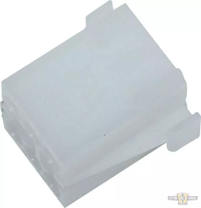 AMP 6-Position Female Mate-n-Lock OEM Style Connector Housing White For Harley-Davidson