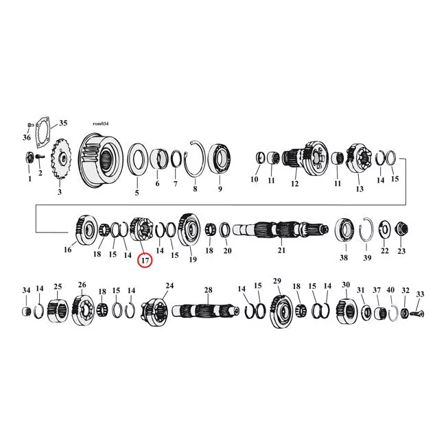Andrews 2.61 Close Ratio 1st Gear Set For Harley-Davidson
