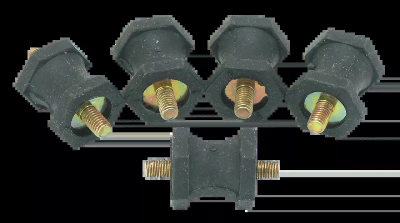 Anti-vibration silencers with 1/4" UNC studs for Harley-Davidson