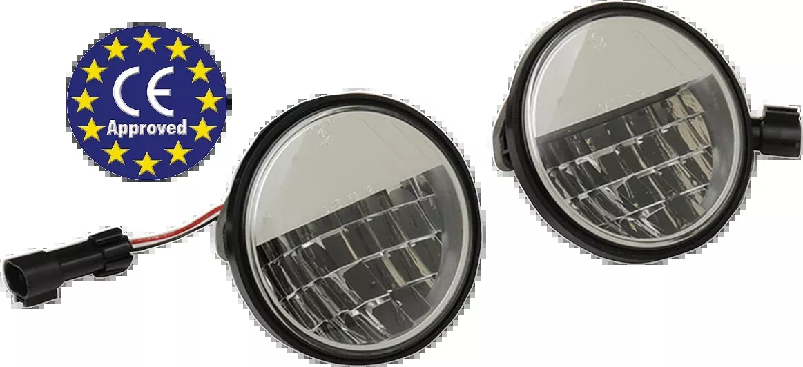Approved LED Auxiliary Headlights For Harley-Davidson 4.5” Reflector Passing Lamps