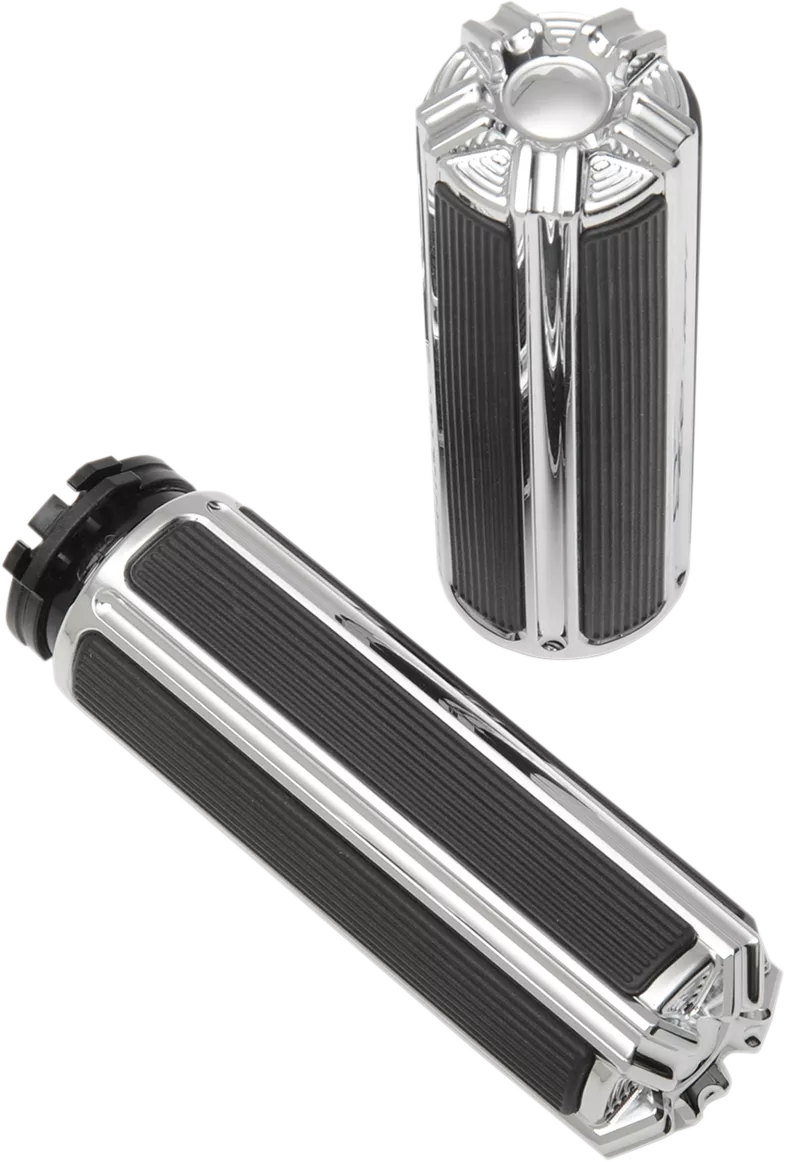 Arlen Ness 10-Gauge Comfort Grips with Cable - Chrome 07-114
