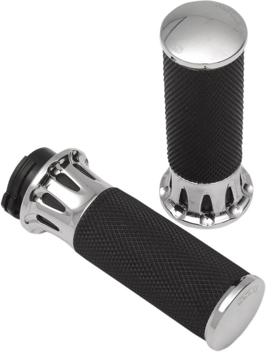 ARLEN NESS Fusion Deep Cut Chrome Motorcycle Hand Grips - Part 07-316