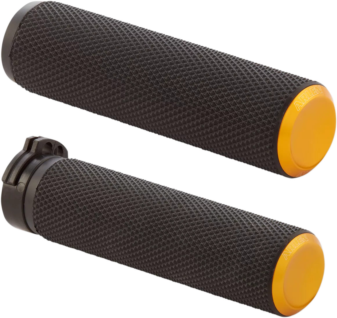 ARLEN NESS Knurled Grips with Cable for Motorcycles - Gold 07-337