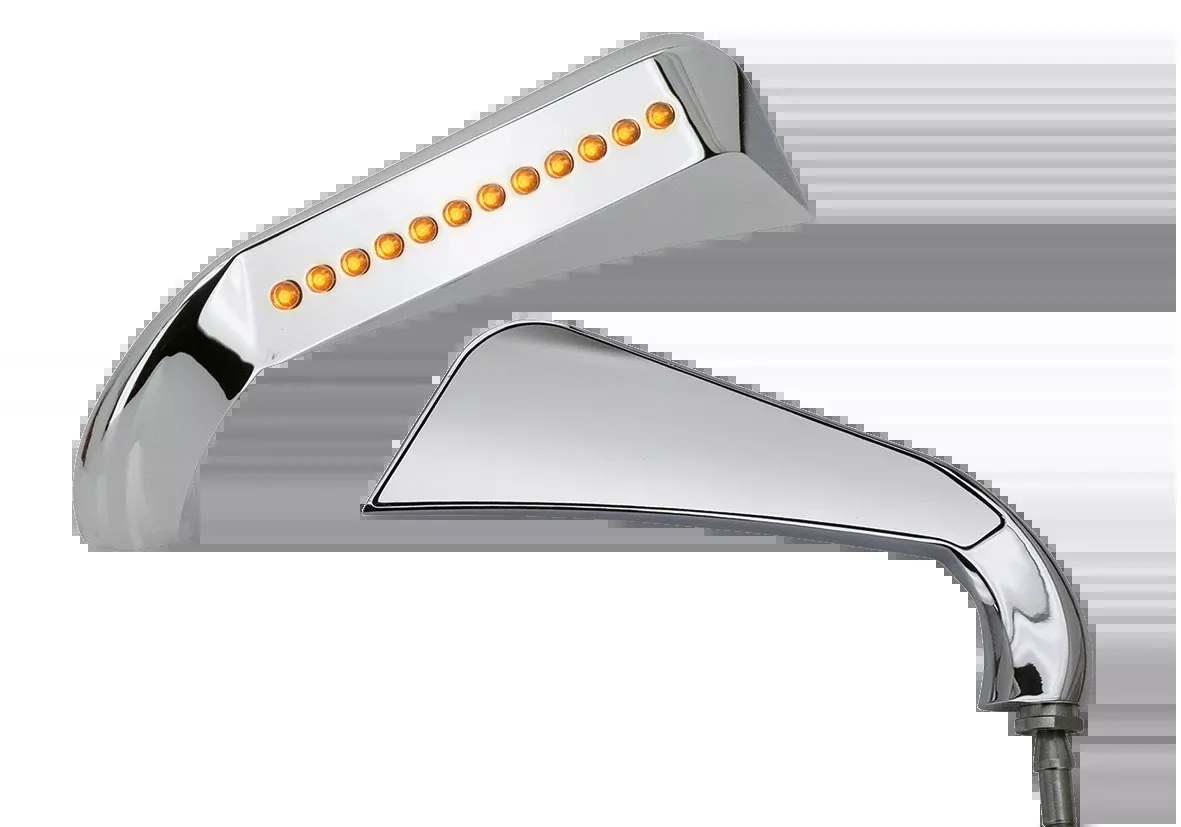 Avenger Chrome Mirrors With Leds For Harley-Davidson