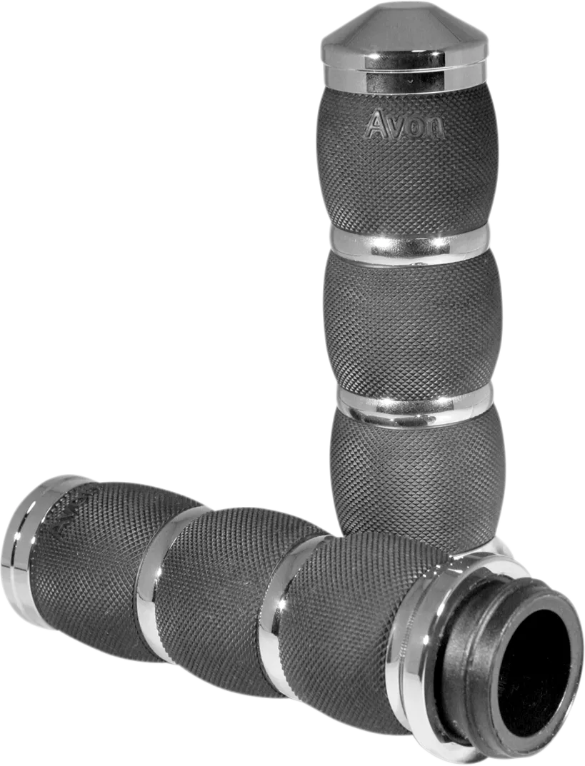 AVON GRIPS 3-Ring Air Cushioned Grips - TBW Chrome (Part Number: AIR-91-FLY)