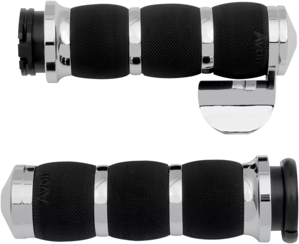 AVON GRIPS 3-Ring Air Cushioned Throttle Boss - Chrome AIR-90-BOSS by AVON GRIPS