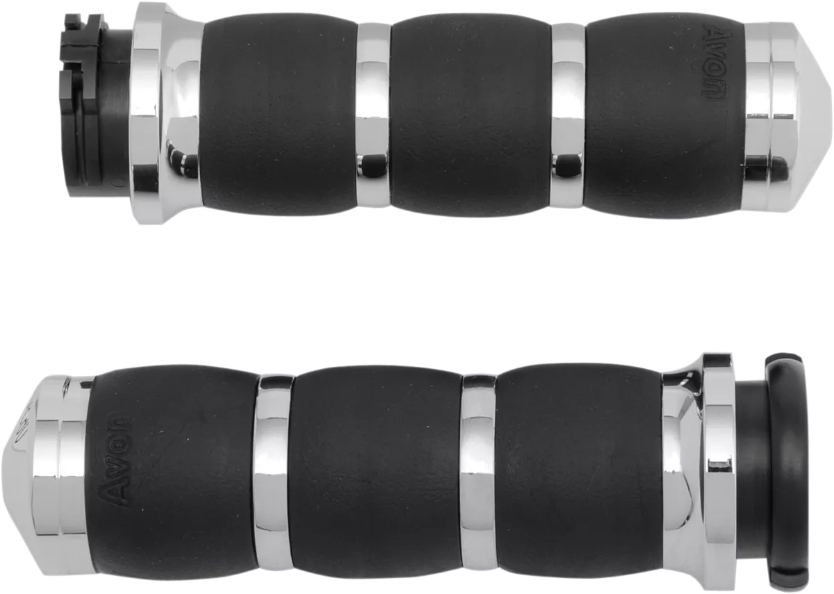 AVON GRIPS 3-Ring Velvet Air Grips - Chrome (Part Number: AIR-93) by Avon Grips
