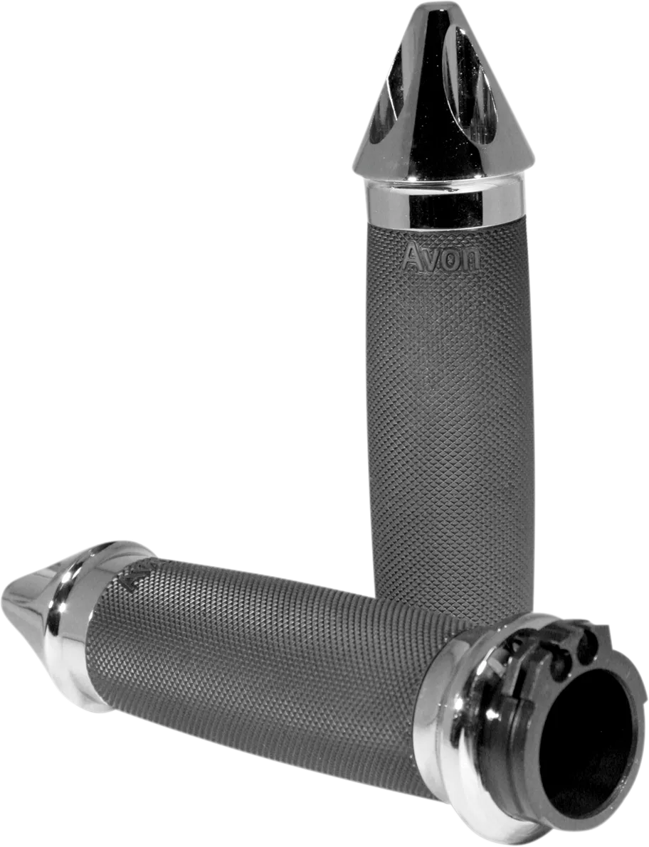 AVON GRIPS Custom Spike End Grips - Chrome CC-85-CH-SPIKE