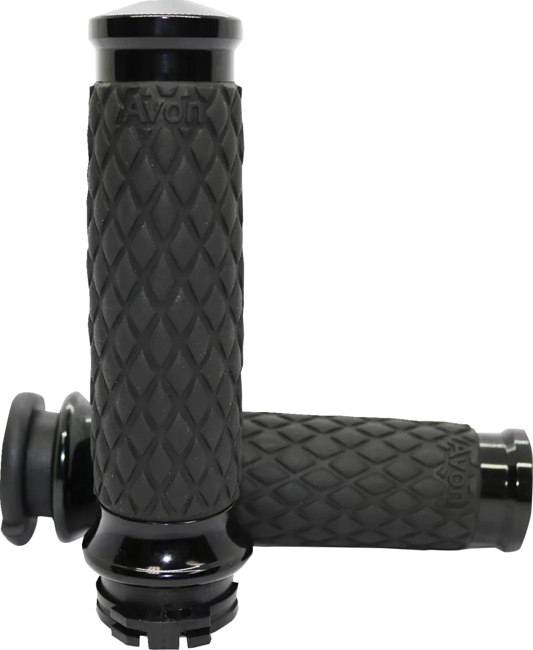 AVON GRIPS Diamond Contour Motorcycle Hand Grips - Black * TBW DIA-65-ANO-FLY by AVON GRIPS