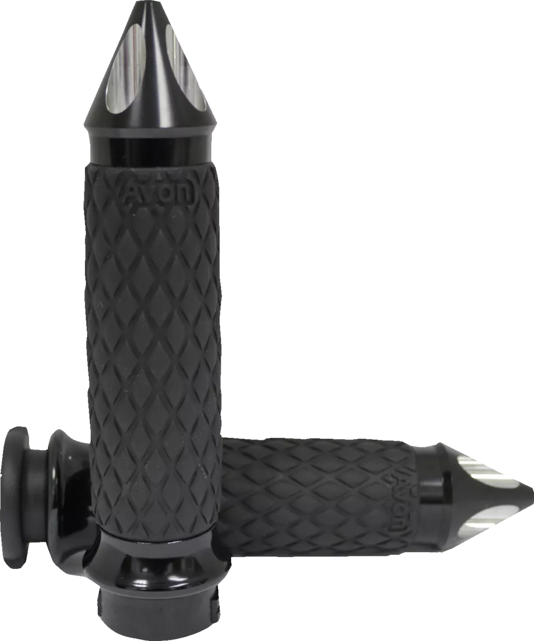 AVON GRIPS Diamond Contour Spike Grips for Motorcycles - Black - TBW DIA-65-AN-FL-SP