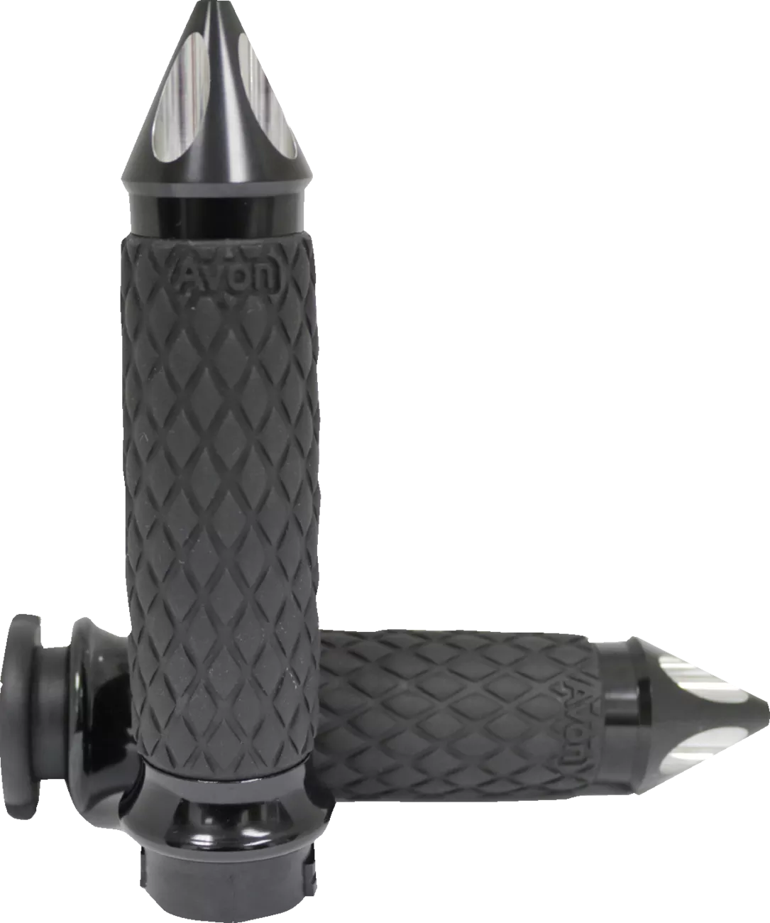 AVON GRIPS Diamond Contour Spike Motorcycle Hand Grips - Black DIA-65-AN-SPIKE