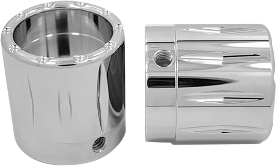 AVON GRIPS Rival Front Axle Nut Cover in Chrome for 7/8" and 1" Axles - Part AXL-RIV-CH-TOUR