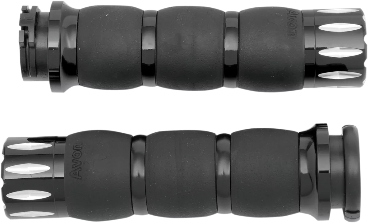 AVON GRIPS Rival Velvet Air Grips - Black (Part Number: AIR-96-ANO-RIV) by AVON GRIPS