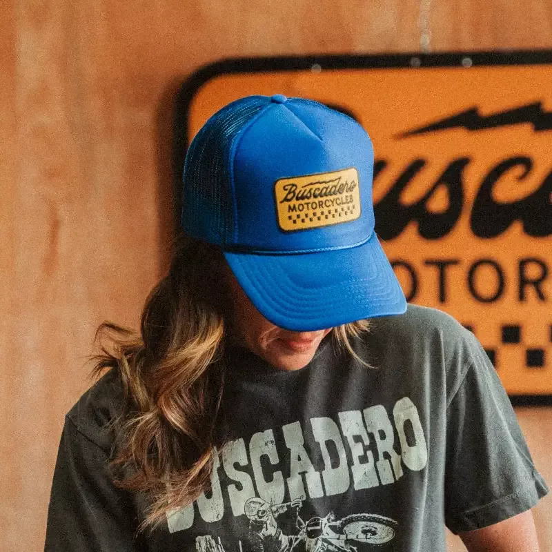 ‘Banner’ Foam Trucker Hat – Royal Blue
