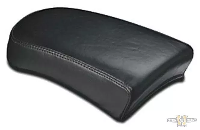 Bare Bones Pleated Pillion Pad with GEL Black Gel Steel Vinyl For Harley-Davidson